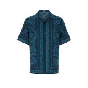 Versace Men Printed Satin Shirt